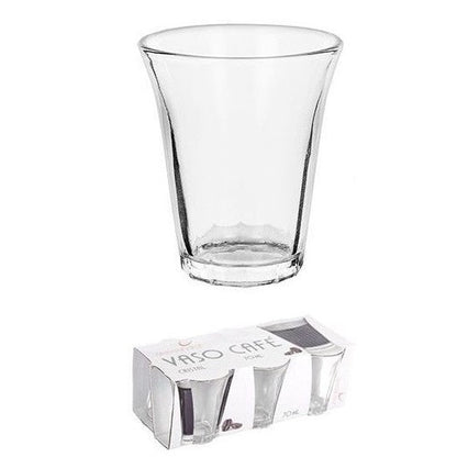 6er-Set Kaffeetassen Espressotassen transparentes Glas Shot Gläser