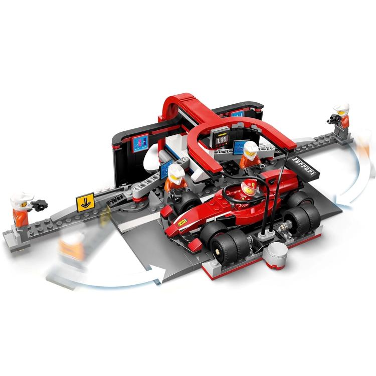 Lego - City 60443 (Boxenstopp und Mechaniker mit Ferrari F1 Monoposto) Set 322 Teile - 6+