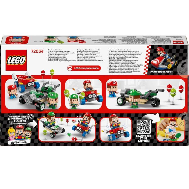 Lego - Super Mario Kart 72034 (Baby Mario Vs Baby Luigi) Set mit Figuren 321 Teile 8+