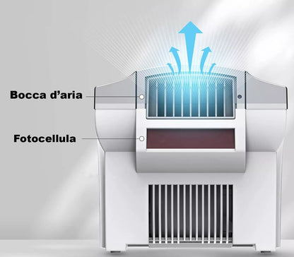 Asciugamani Elettrico Automatico Aria Calda Fotocellula a Muro Parete Hotel 2000w
