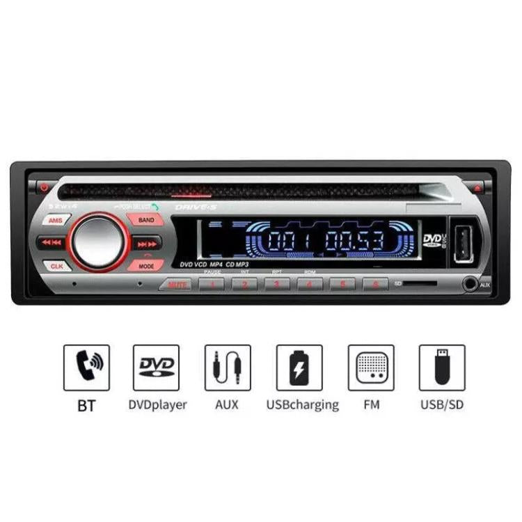 Autoradio CD/DVD-Player Bluetooth SD USB AUX 52Wx4 Abnehmbares Bedienteil