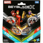 Hasbro - Beyblade X Marvel Iron-Man 4-80B Vs. Thanos 4-60P 2-Pack Tops