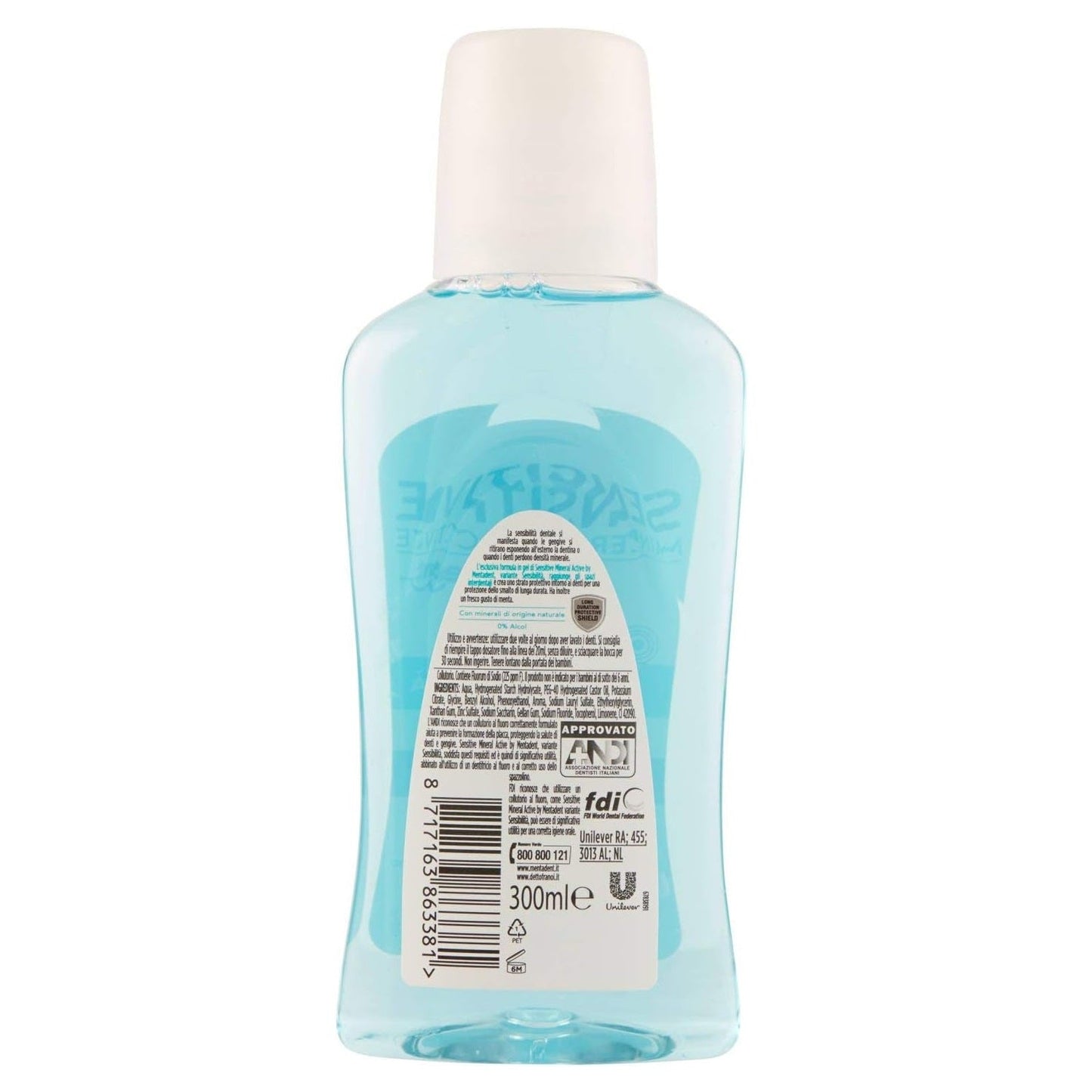 Mentadent Mundspülung Sensitive Mineral Active Schutz für empfindliche Zähne 300ml