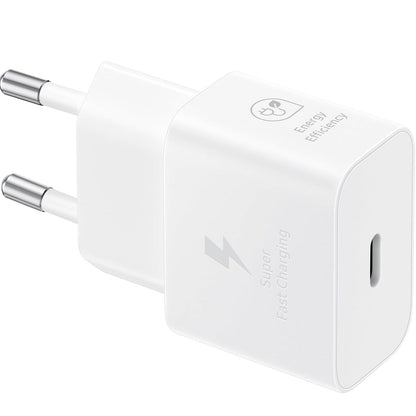 Samsung EP-T2510X Original 25W Ladegerät, USB-C Anschluss – Ladegerät (mit Kabel), Weiß