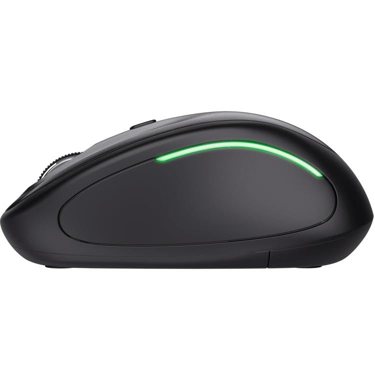 Trust Maus Yvi FX Beleuchtete LED RGB Kabellose Beidhändige Optische 1600 DPI Schwarz