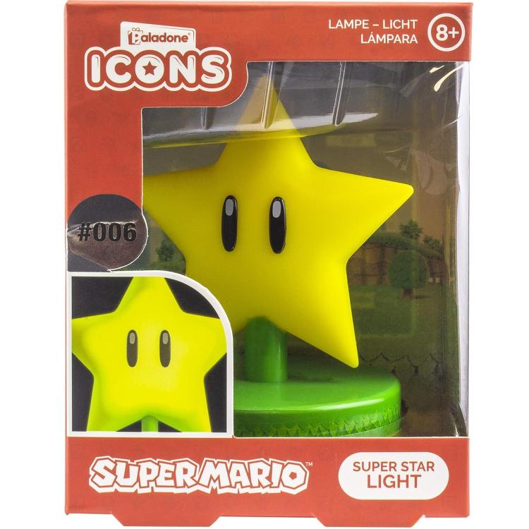 Paladone Schreibtischlampe 3D Super Mario Stern-Licht 006 Nacht-Nachtlicht