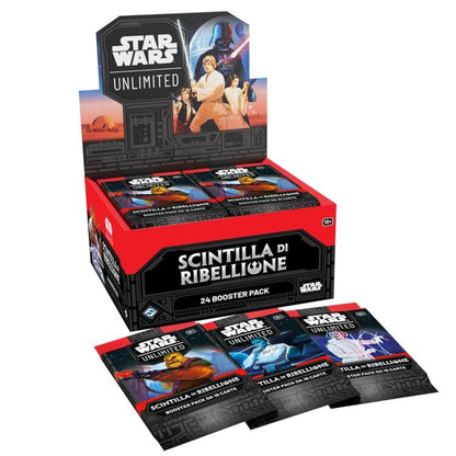 Star Wars Unlimited Scintilla der Rebellion Display 24 Booster Packs TCG De