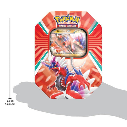 Pokemon Tin: "Paldea-Legenden" Tcg GCC Kartenspiel Koraidon/Miraidon (Zufällig)