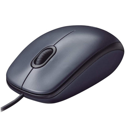 Logitech M90 Kabelgebundene USB-Maus 1000 DPI Beidhändig Arbeit PC/Mac/Laptop - Grau