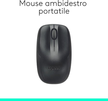 Logitech Mk220 Kit Tastiera E Mouse Wireless Computer Pc Layaout Italiano Qwerty