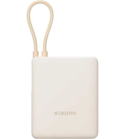 Xiaomi Powerbank 10000MAH 33W Integriertes USB-C-Kabel Schnelles Laden iPhone - Tan