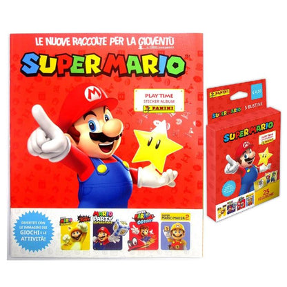 Panini Super Mario: Starter Pack Playtime Sticker-Album + 5 Tüten mit Stickern