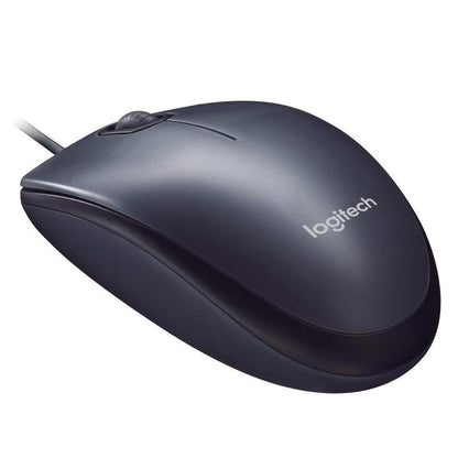 Logitech M90 Kabelgebundene USB-Maus 1000 DPI Beidhändig Arbeit PC/Mac/Laptop - Grau