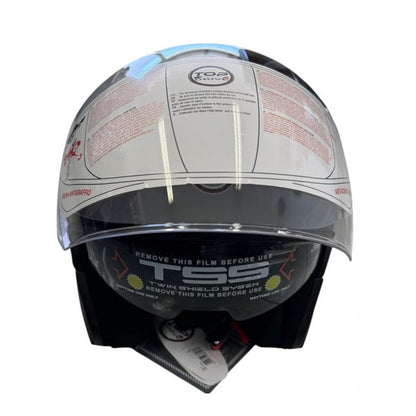 Casco Jet (Max) Moto Scooter Omologato Doppia Visiera Removibile (Nero Matt L)
