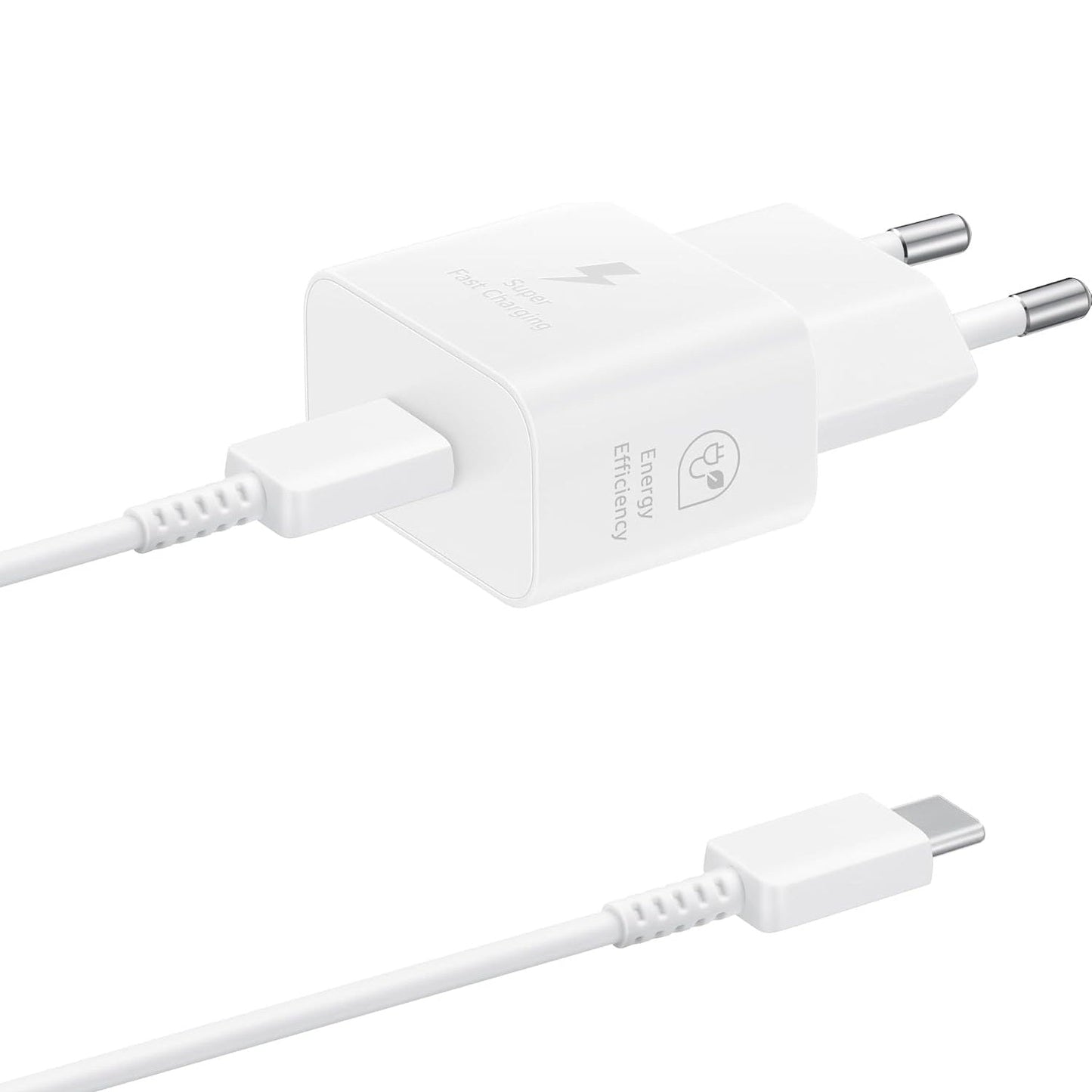 Samsung EP-T2510X Original 25W Ladegerät, USB-C Anschluss – Ladegerät (mit Kabel), Weiß