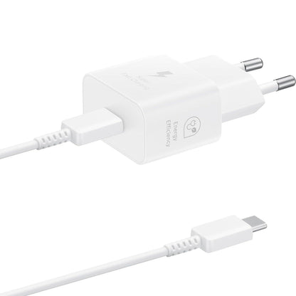 Samsung EP-T2510X Original 25W Ladegerät, USB-C Anschluss – Ladegerät (mit Kabel), Weiß