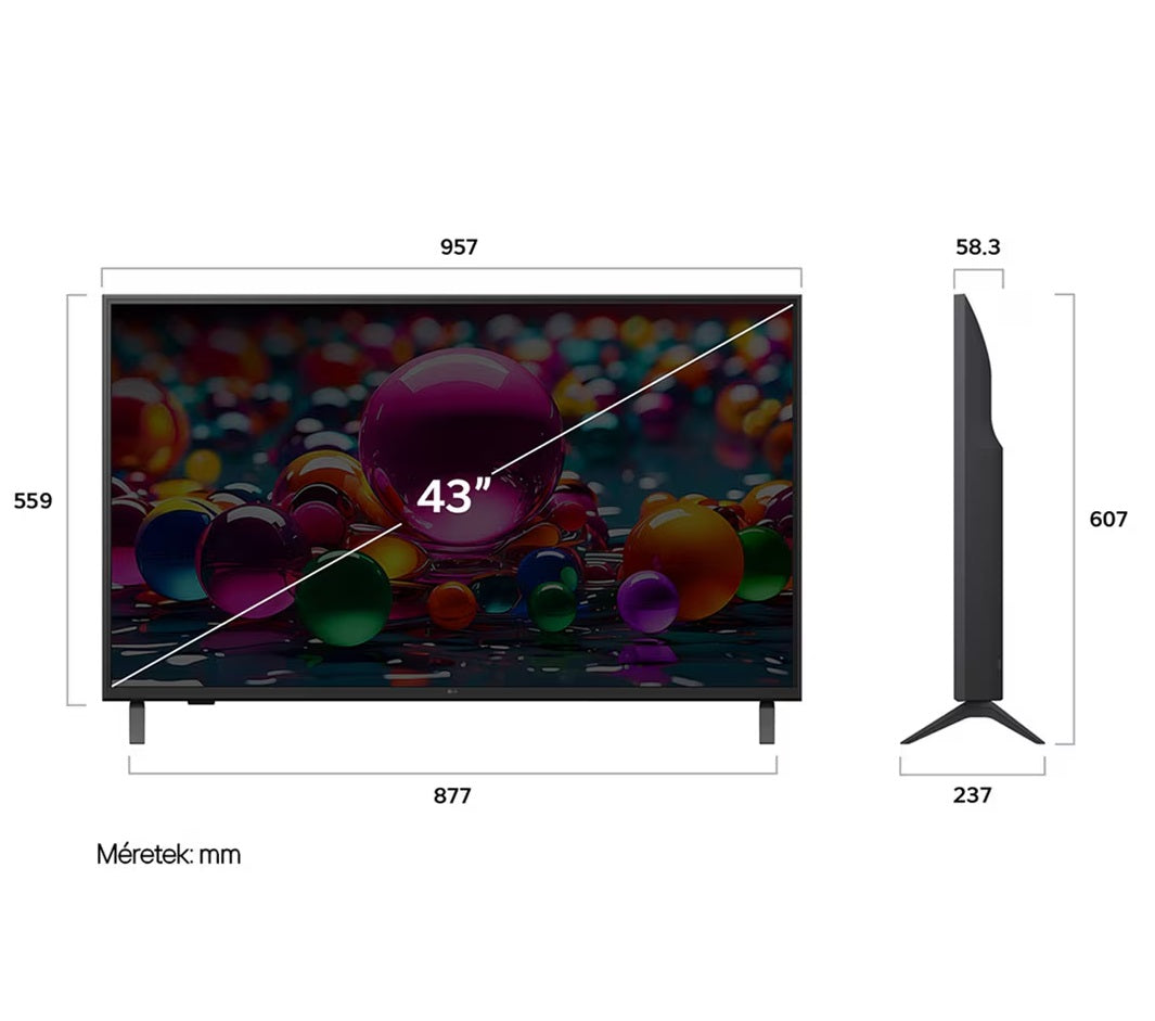 LG Smart TV 43" UHD 4K (AI) WebOS 43UA75003LA 2025 mit künstlicher Intelligenz
