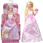 Mattel Barbie Doll Barbie Bride Blonde Dress Veil And Flowers Toy 3+ Gtf37