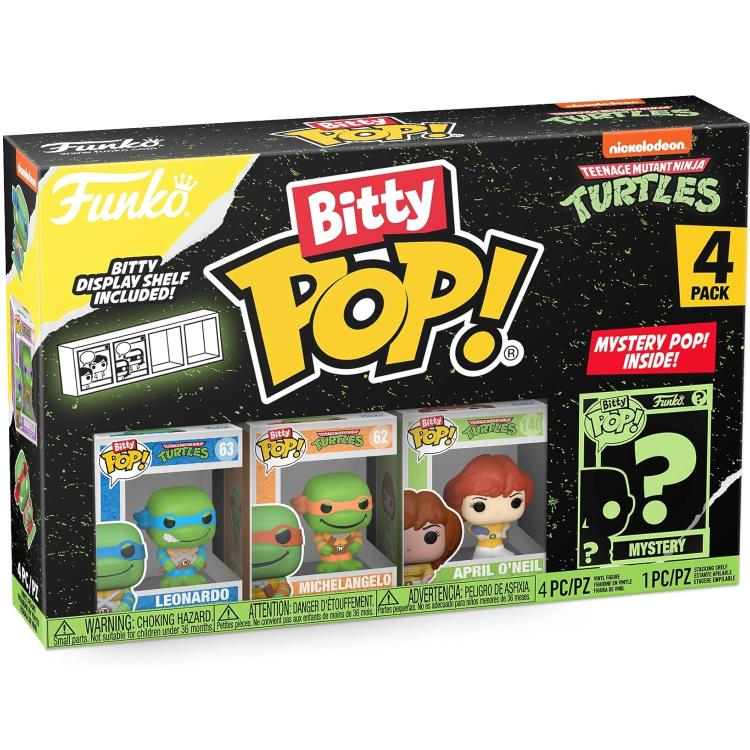 Funko Bitty Pop! Tmnt Ninja Turtles 4er-Pack Leonardo/Michelangelo/April