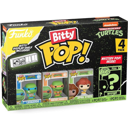 Funko Bitty Pop! Tmnt Ninja Turtles 4er-Pack Leonardo/Michelangelo/April