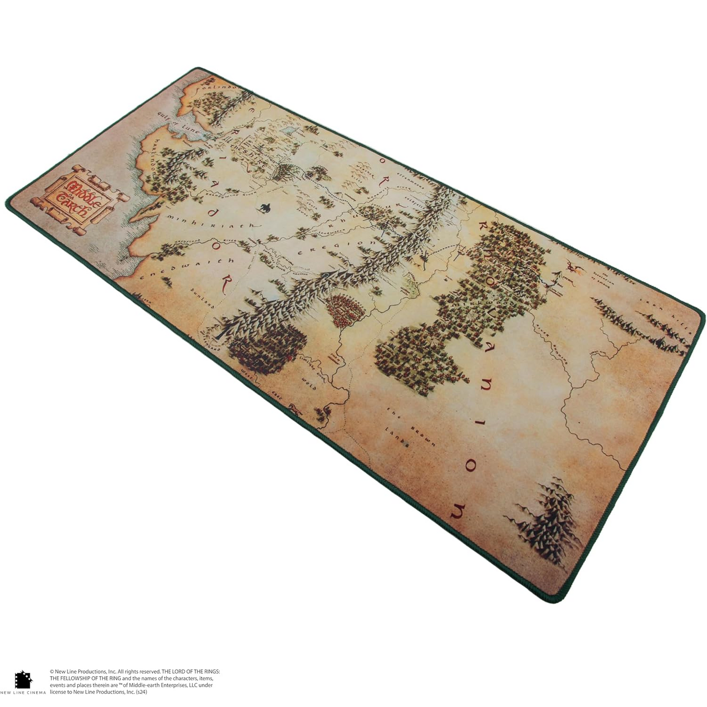 The Lord Of The Rings “Mappa Della Terra Di Mezzo” Tappetino Tastiera Mouse Xxl