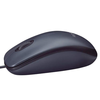 Logitech M90 Kabelgebundene USB-Maus 1000 DPI Beidhändig Arbeit PC/Mac/Laptop - Grau