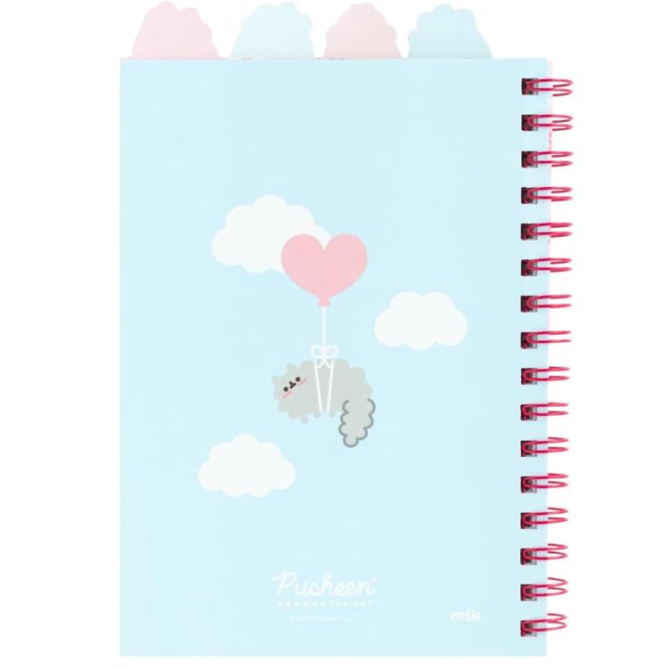 Notizbuch A5 (Pusheen the Cat Purrfect) Love Collection Ringbuch Gepunktet Unterteilt in Abschnitte mit 4 Trennern und Weichem Einband, 160 Seiten | Schulbedarf, Persönliches Tagebuch