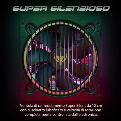 Spyco Typhoon Ps-851 Alimentatore Gaming 850W Modulare 80 Plus Gold Dc Cavi Flat