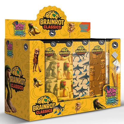BRAINROT Classics Colors & Funky Stamps Filzstifte Stempel (Chimpanzini Bananini) 3+ Giotto Fila Made in Italy Geschenkset Kinder Weihnachten Ostern