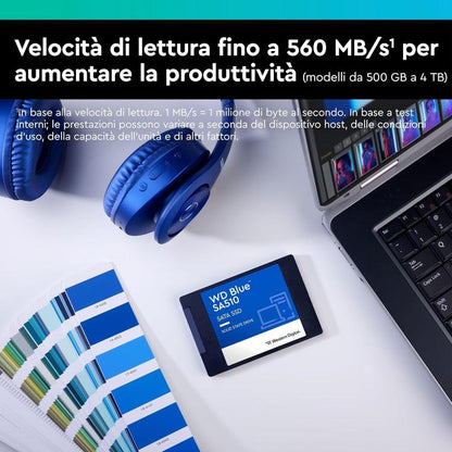 WD Blue SSD 2.5" 1TB Internal 2.5" 7mm SA510 HDD SATA Hard Disk Computer 560MB/s