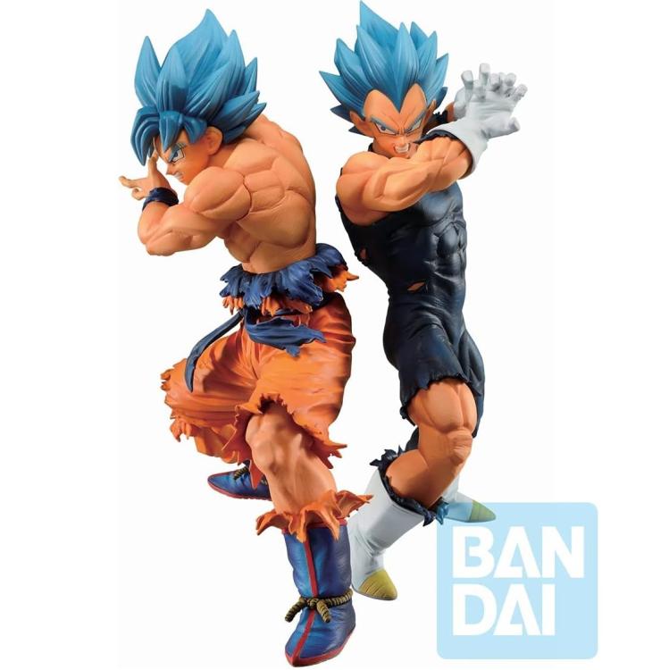 Bandai Dragon Ball Ichibansho Figur Super Saiyajin Gott Son Goku & SSGSS Vegeta 21cm