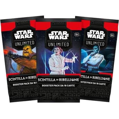 Star Wars Unlimited Scintilla der Rebellion Display 24 Booster Packs TCG De