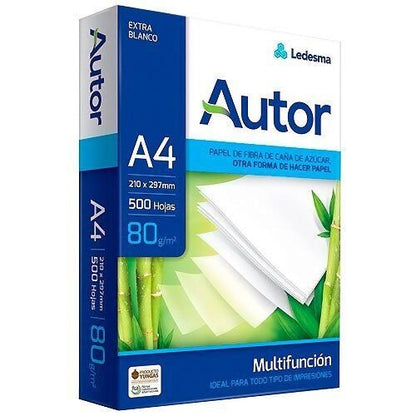 Autor 5 Risme Carta A4 2500 Fogli 80 gr Grammi Extra Bianca Fotocopie Stampante