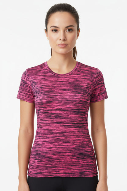 Maglietta Sportiva Donna Fitness e Running | T-Shirt Tecnica Palestra Traspirante Slim Fi