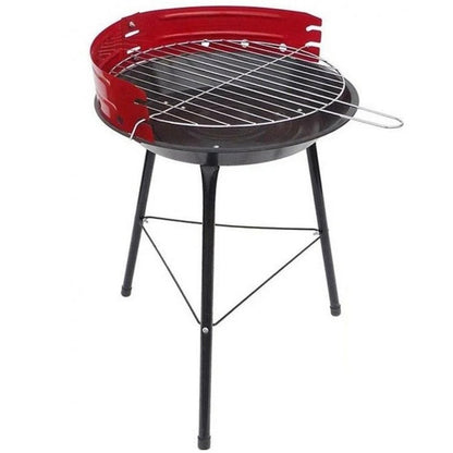 Bbq Barbecue Tondo A Carbonella Legna Metallo Giardino Griglia Paravento Grill