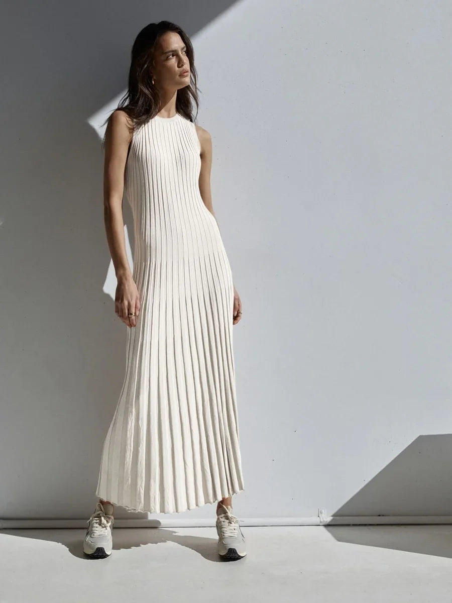 Abito Lungo Donna Senza Maniche Estivo – Vestito Elegante e Casual