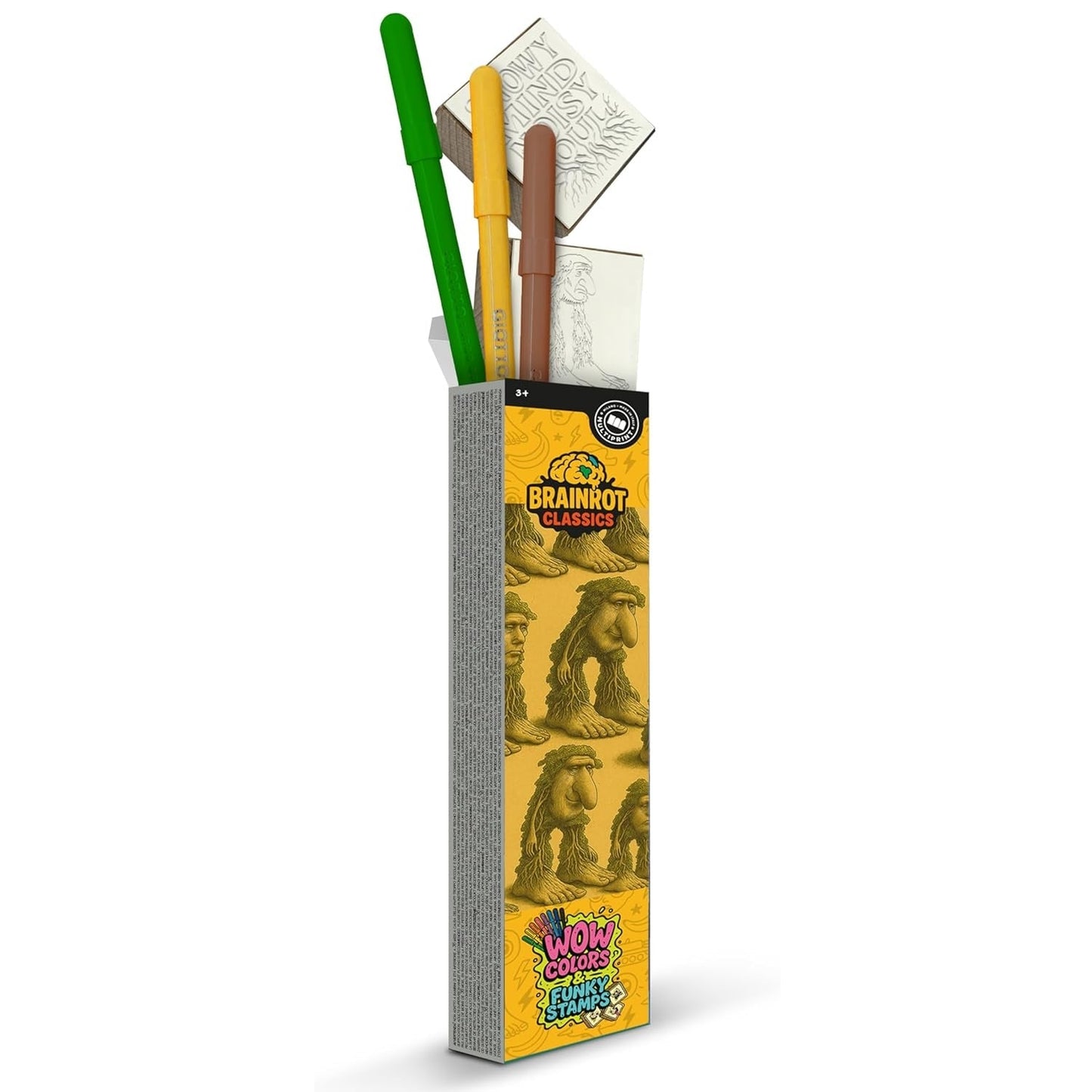 BRAINROT Classics - Farben & Funky Stamps Filzstifte Stempel (brr brr Patapim) 3+ Giotto Fila Made in Italy Geschenkset Kinder Weihnachten Ostern