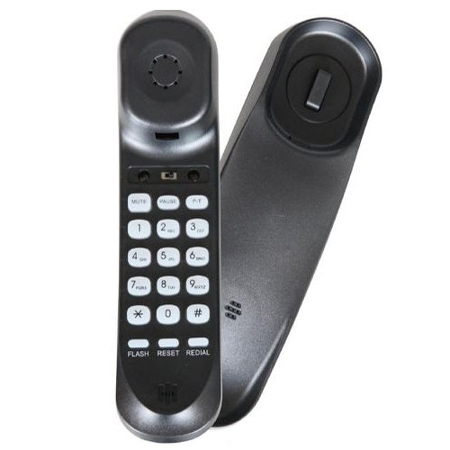 CiaoBosi - Schnurgebundenes Tisch- oder Wandtelefon mit großen Tasten, für Hotel, Büro, Zuhause, Schwarz