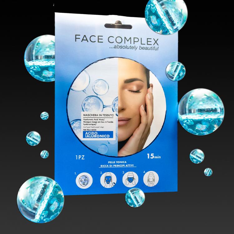 Face Complex 8Stk Tuchmaske Gesicht Hyaluronsäure Kollagen Zitrone Schneckenschleim