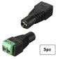 5pcs CONNECTOR PLUG POWER FEMALE SCREW CAMERAS/LED