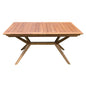 Bali extendable dining table, 150/200 x 90 cm, in solid acacia wood - brown