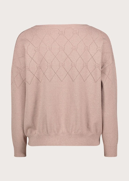 Gaudì Maglia rosa da donna con scollo a barca 621BD53052 rosa