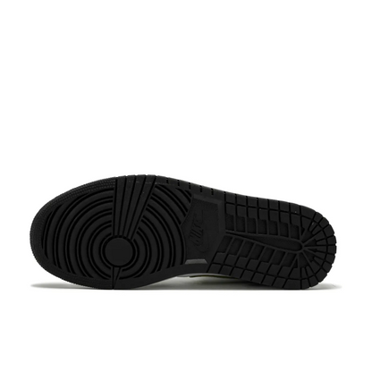 Jordan 1 Mid Patent Black White Gold