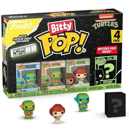 Funko Bitty Pop! Tmnt Ninja Turtles 4er-Pack Leonardo/Michelangelo/April