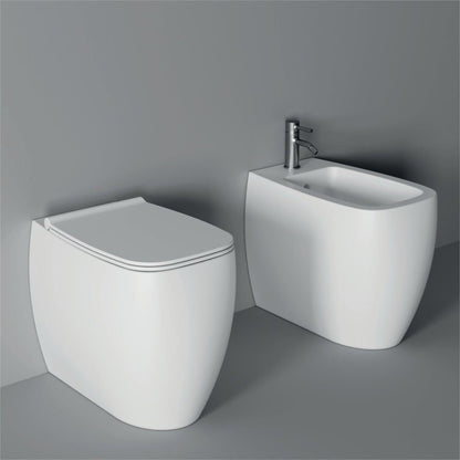 Alice Ceramica sanitari filomuro serie Nur senza brida con sedile softclose