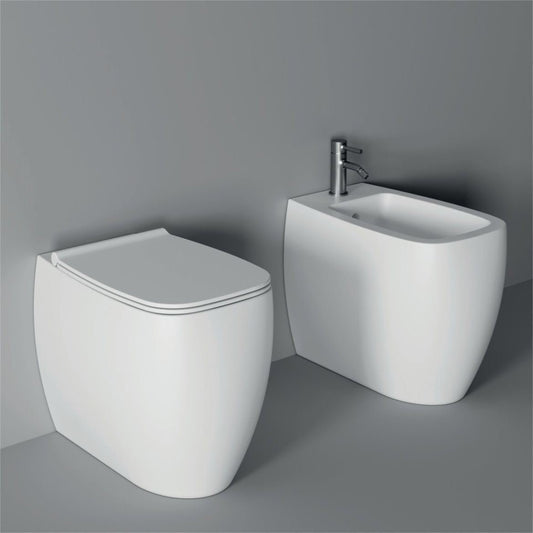 Alice Ceramica sanitari filomuro serie Nur senza brida con sedile softclose