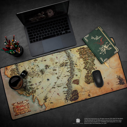 The Lord Of The Rings “Mappa Della Terra Di Mezzo” Tappetino Tastiera Mouse Xxl