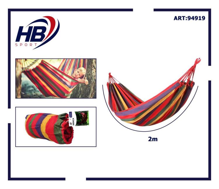 KLASSISCHE EINZELHÄNGEMATTE STOFFTASCHE BAUMWOLLE SEIL 200x150 GARTEN CAMPING R