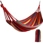 CLASSIC SINGLE HAMMOCK FABRIC COTTON BAG ROPE 200x150 GARDEN CAMPING R