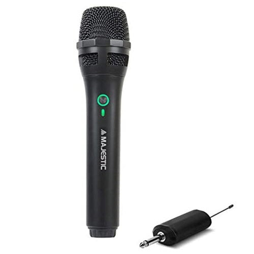 Majestic Microfono Wireless Uhf Mic-601W Con Ricevitore Ricaricabile Jack 6,35Mm
